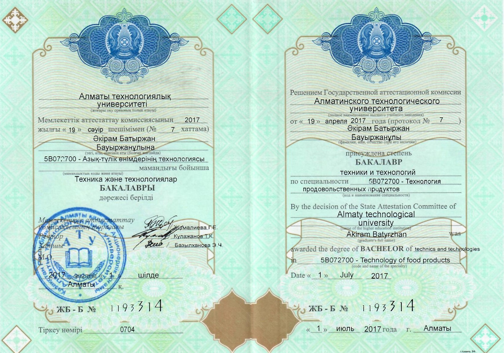 Әкірам Батыржан Бауыржанұлы